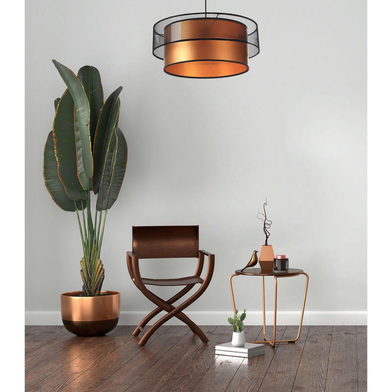 DUO ÉLÉGANT - Suspension Tissu Cuivre