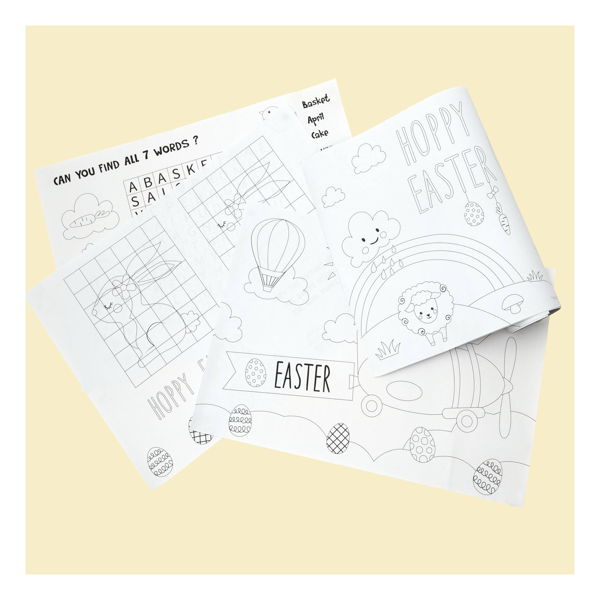 Colour-in Easter Table Placemats 10 Pack