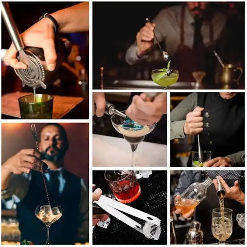 NNEOBA Stainless Steel Cocktail Shaker Mixer Set