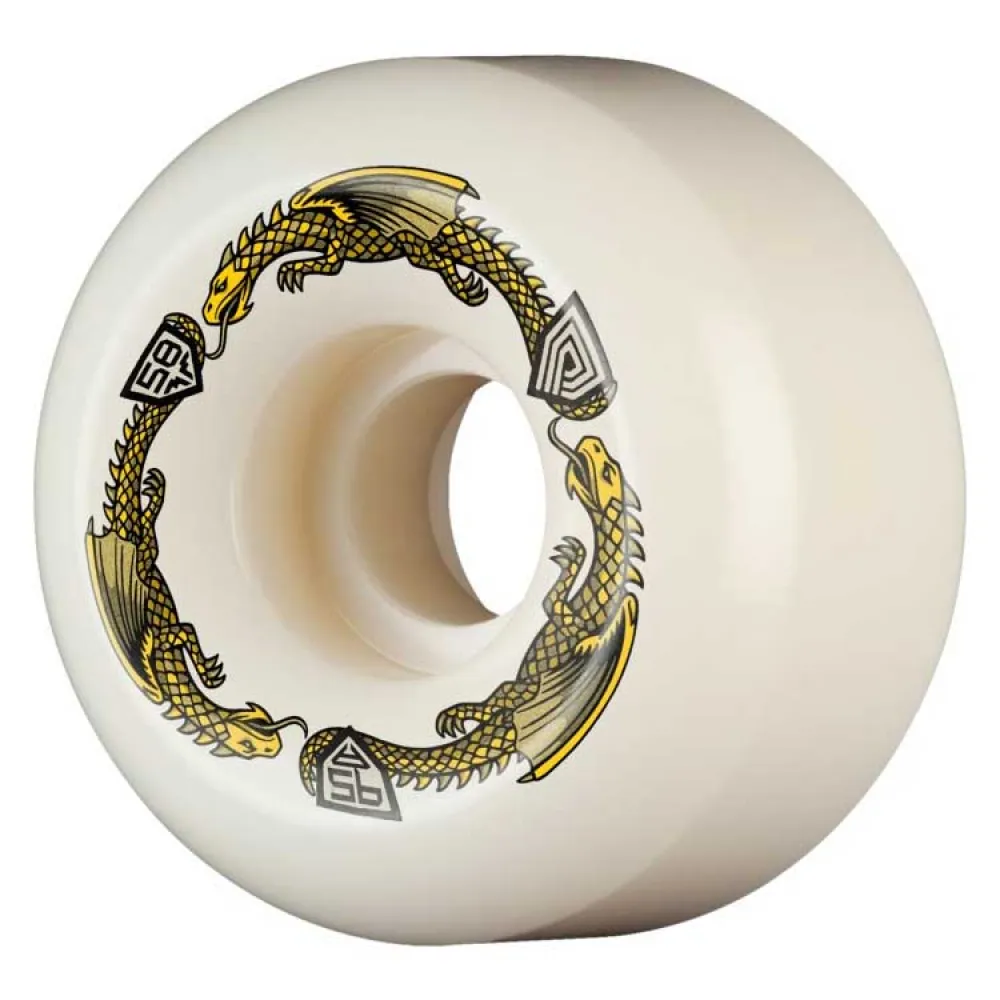 Powell Peralta Dragon formula yellow rb2 skateboard wheels 4 units