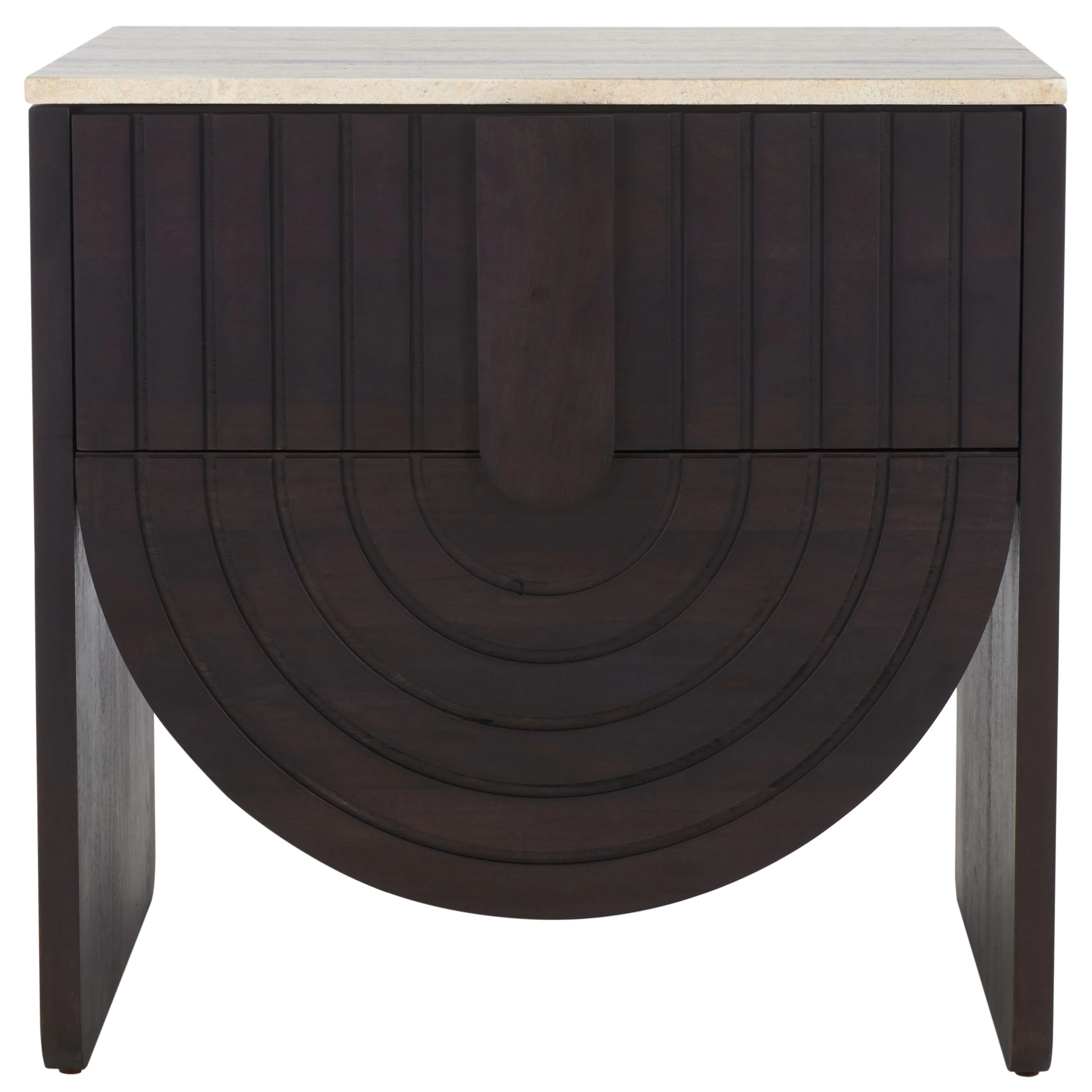 SAFAVIEH Couture Floris Travertine Top Nightstand