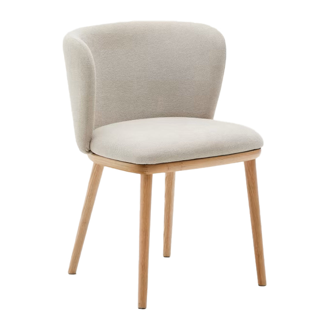 Kave Home Ciselia Eetkamerstoel - Beige / Essenhout