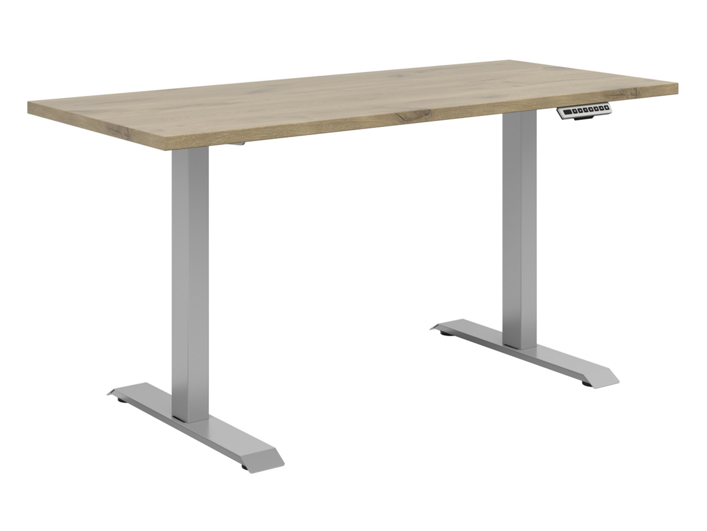 Biurko Connect 135 cm z elektryczną regulacją dąb viking