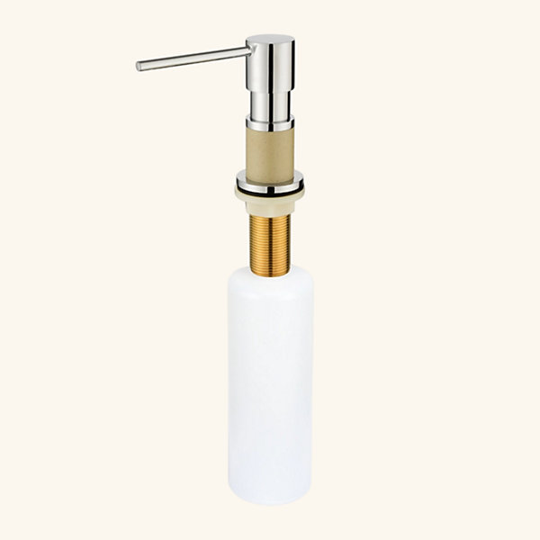 Distributeur savon cuisine encastrable Helika chromé et beige