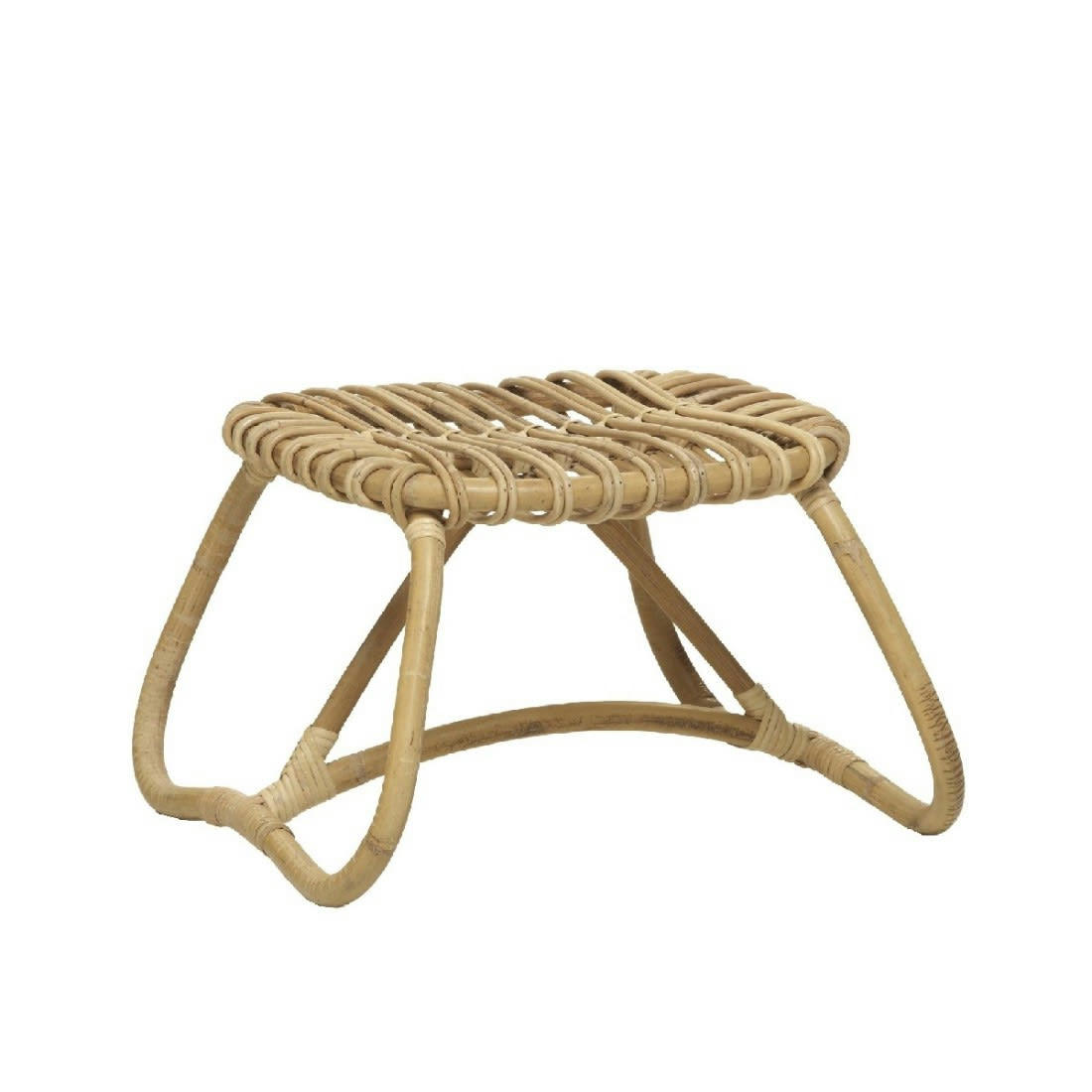 BOUCLE - Pouf en rotin PM