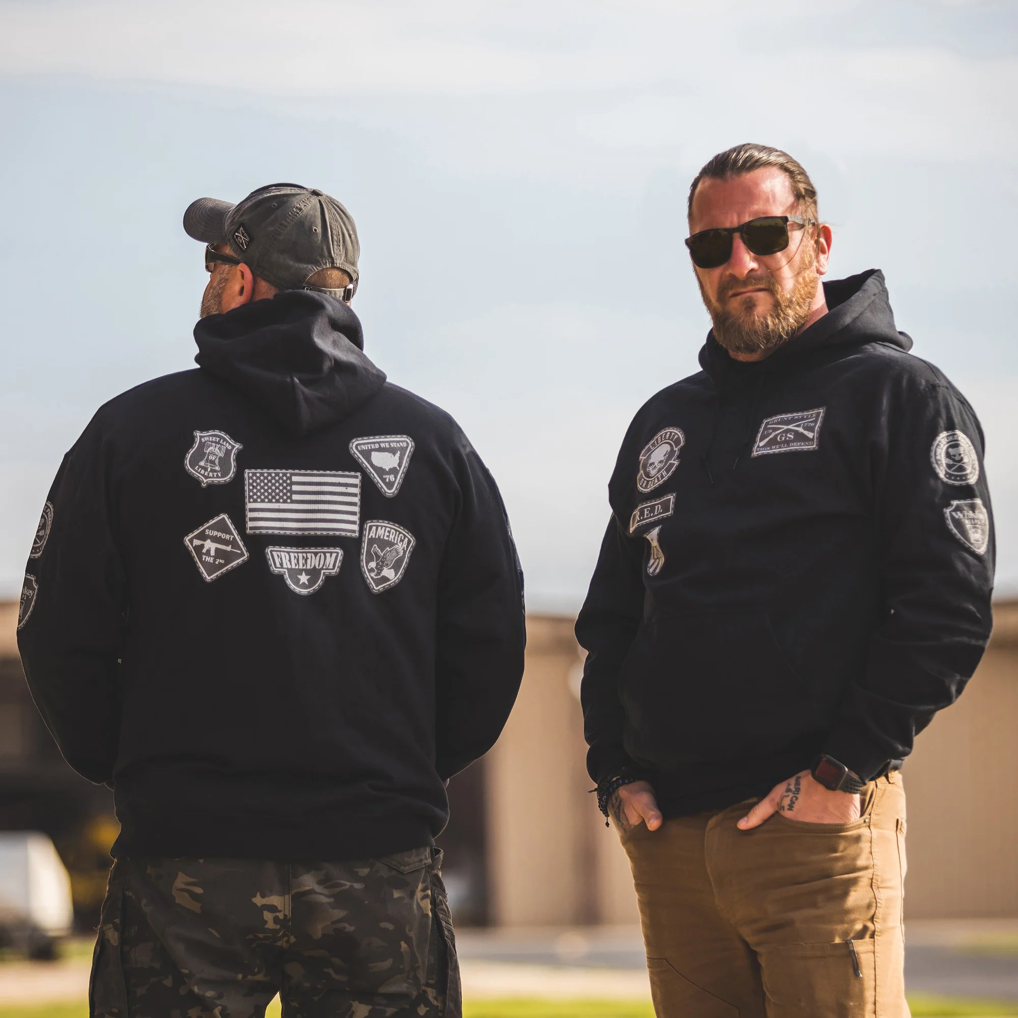 Patriot Patch Hoodie - Black