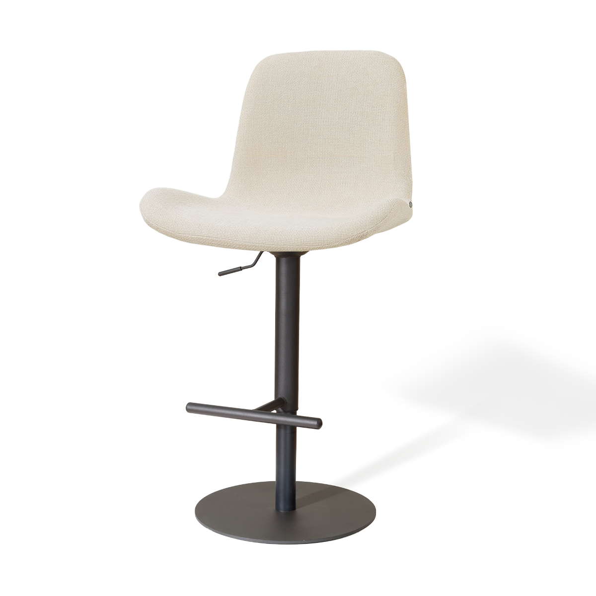 Nolon Niva-Fé tulp barkruk cottonbeige - verstelbaar - zwarte poten