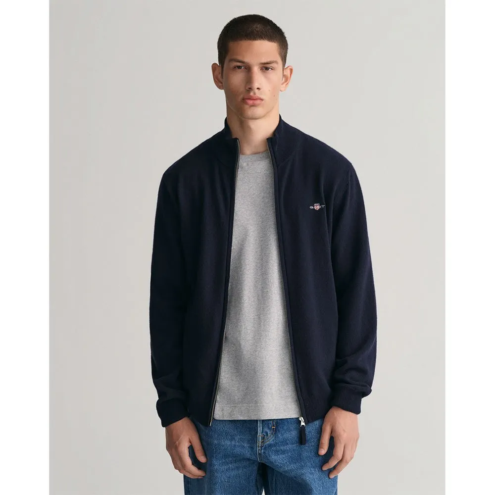 Gant Superfine Lambswool full zip sweater