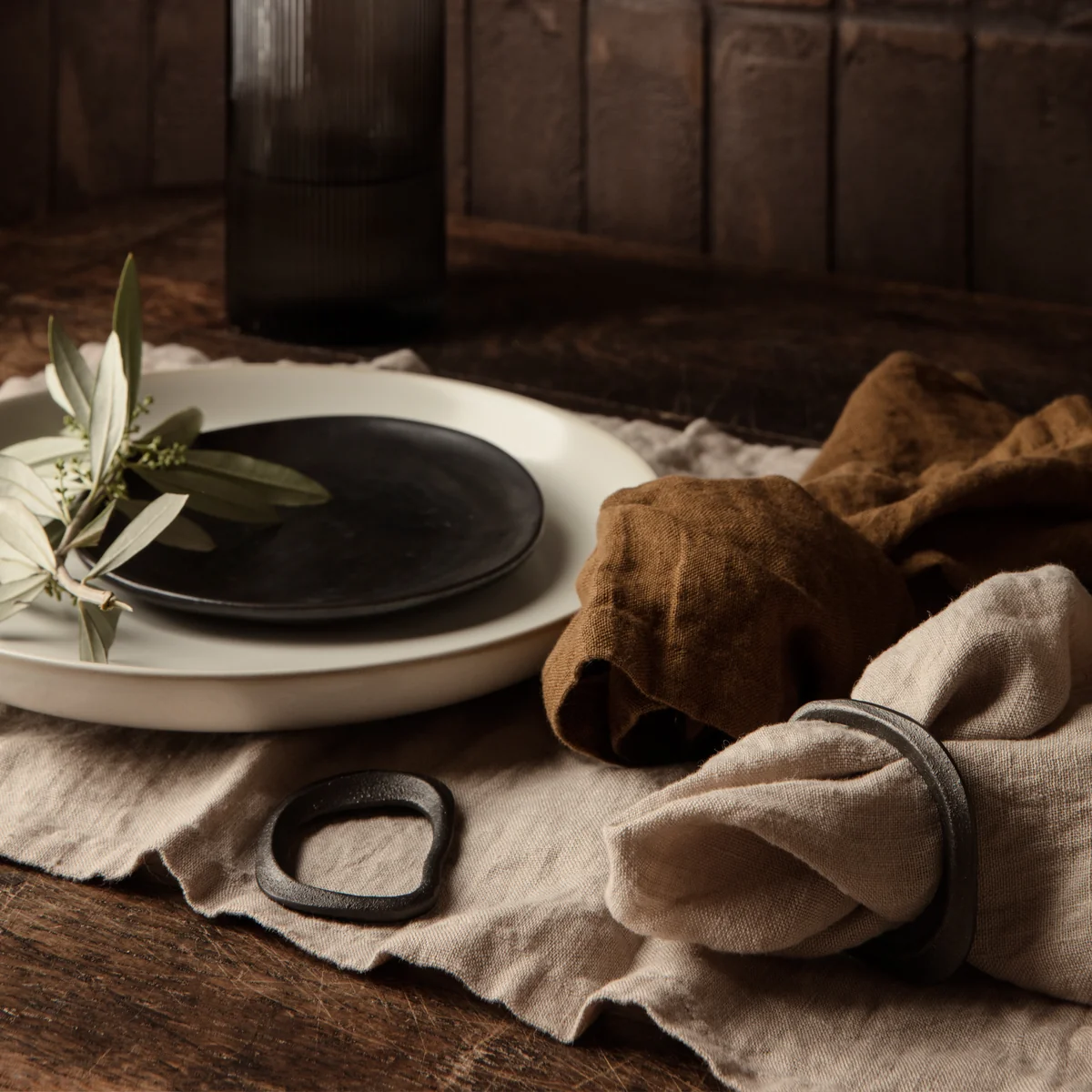 Ferm Living - Leinen Servietten, 45 x 45 cm, natural (2er-Set)