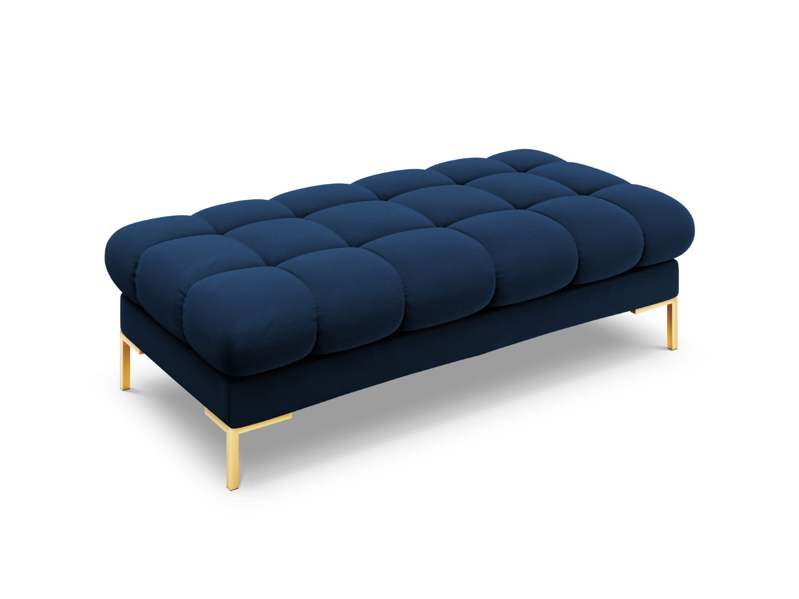 Cosmopolitan Design Bank Bali 2-zits, flueel, koningsblauw - 62x133x40cm