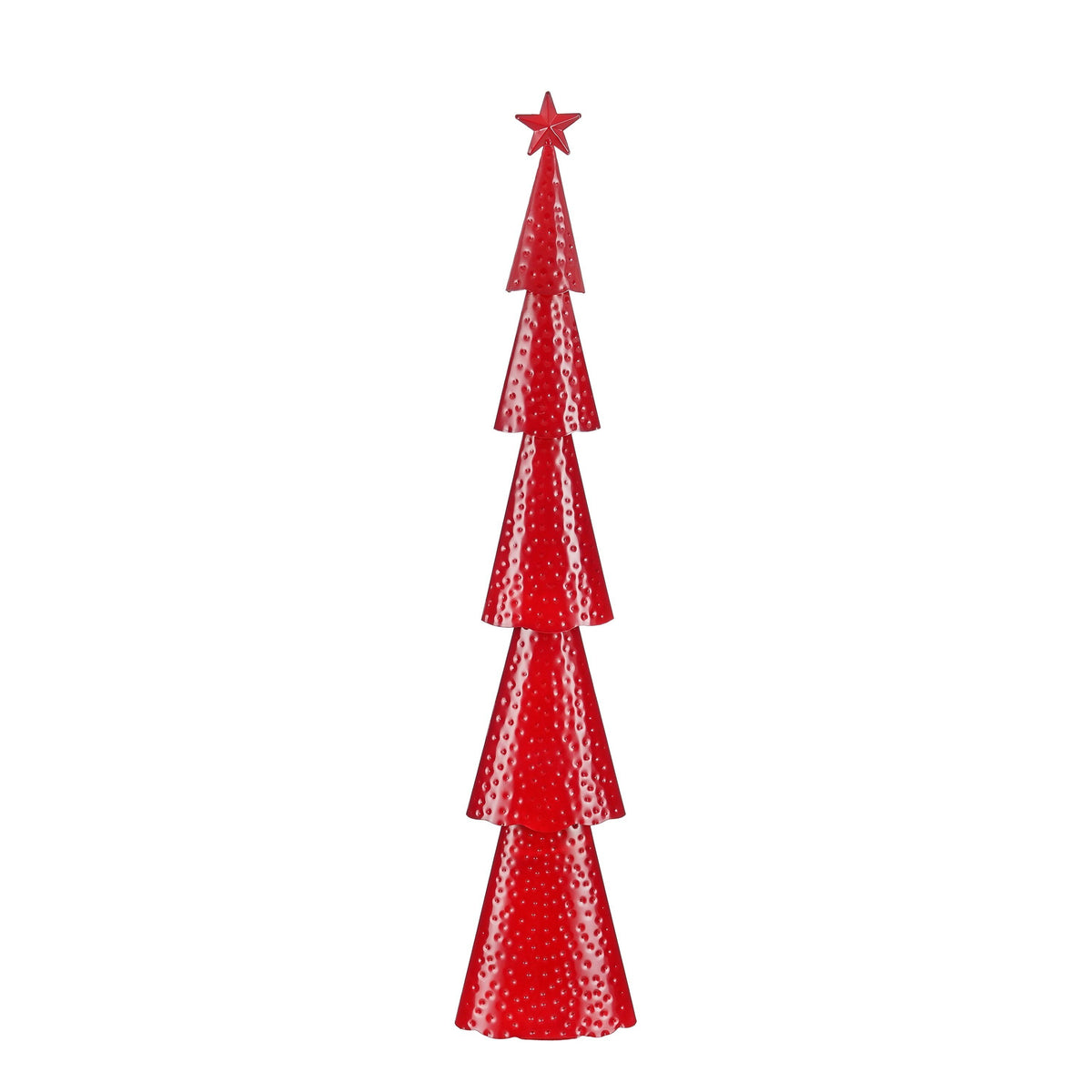Mica Decorations Decoratie boom rood - l17,5xb9xh90,5cm - IJzer - Rood