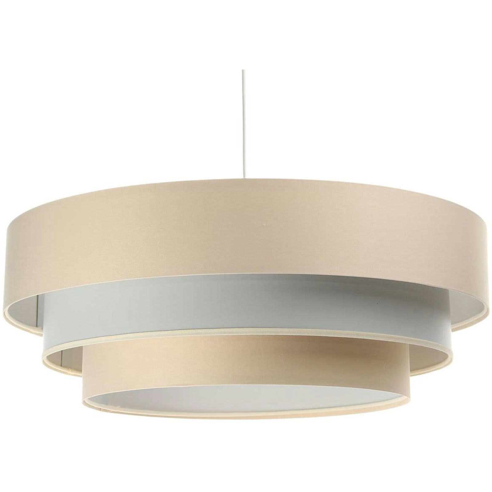 TRINITI - Suspension Tissu Beige 60x60x25 cm