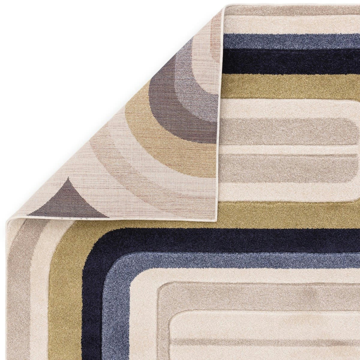 LINY - Tapis de salon en polypropylène bleu 200x290 cm