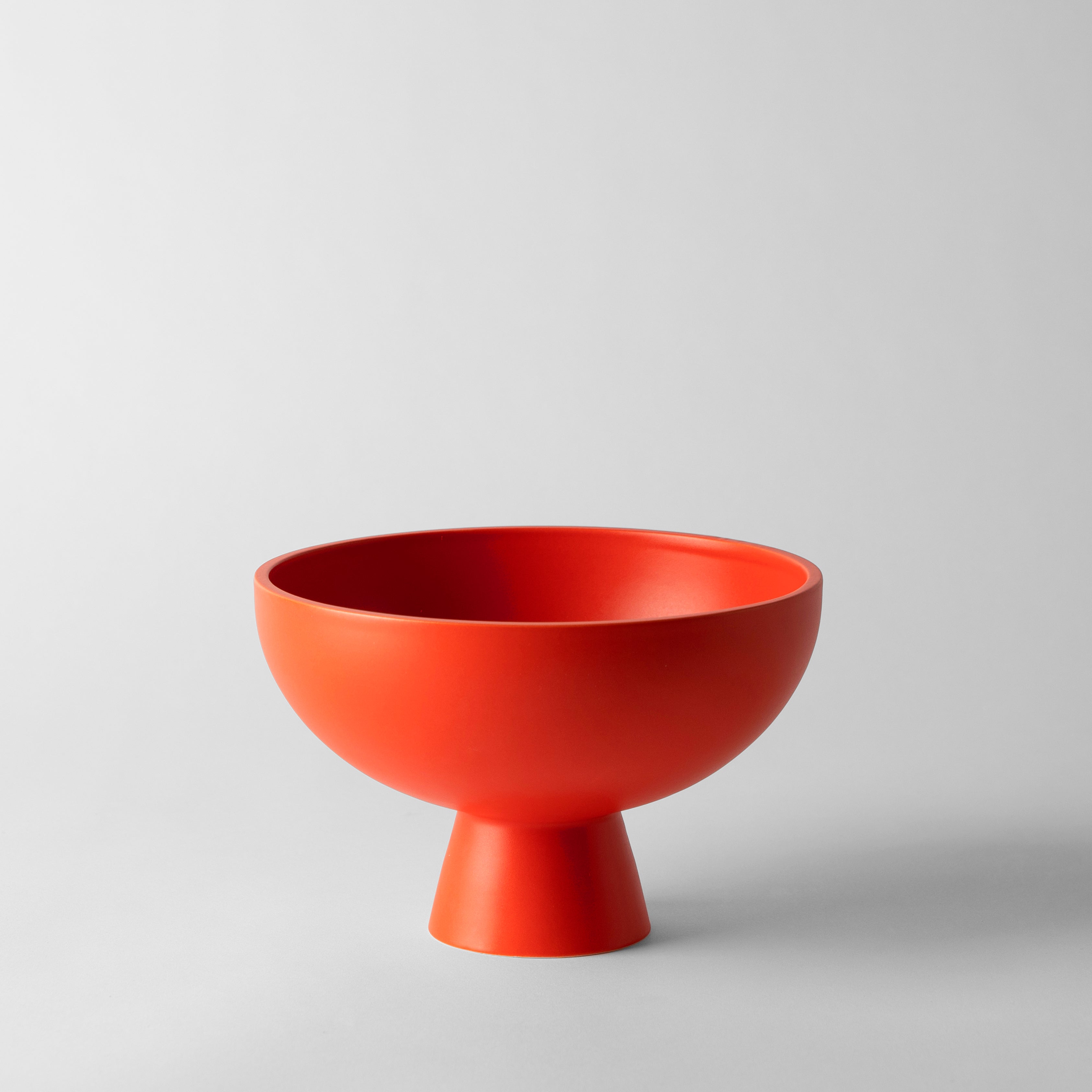 Large Strong Coral Statement Pedestal Bowl