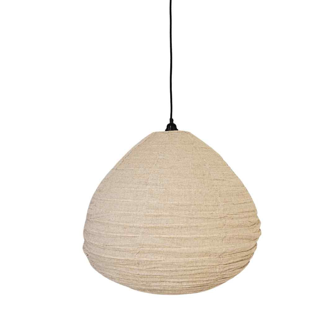NOA MAY Hanglamp Dome - taupe - linnen - Large - Ø 50 cm / H 42 cm