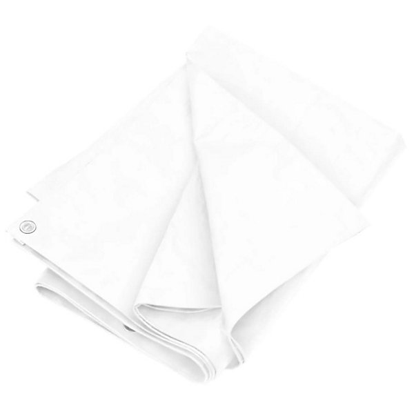 Bâche 180 g m² 6x12 m Blanc PEHD