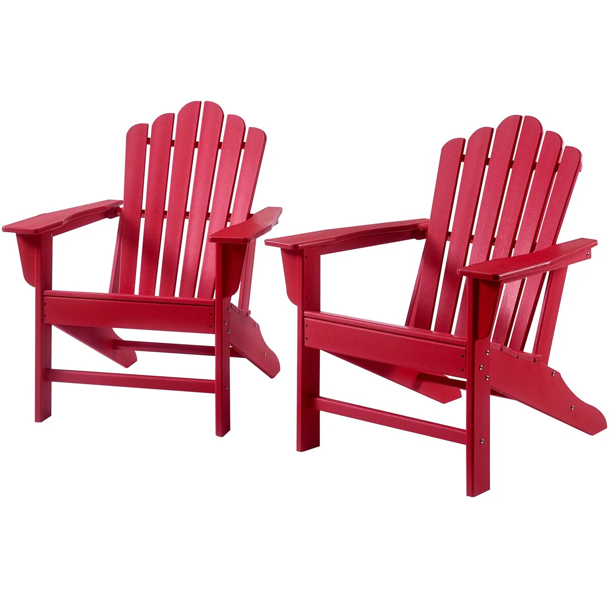 GZMR Classic Outdoor Adirondack Chair Set of 2 Red