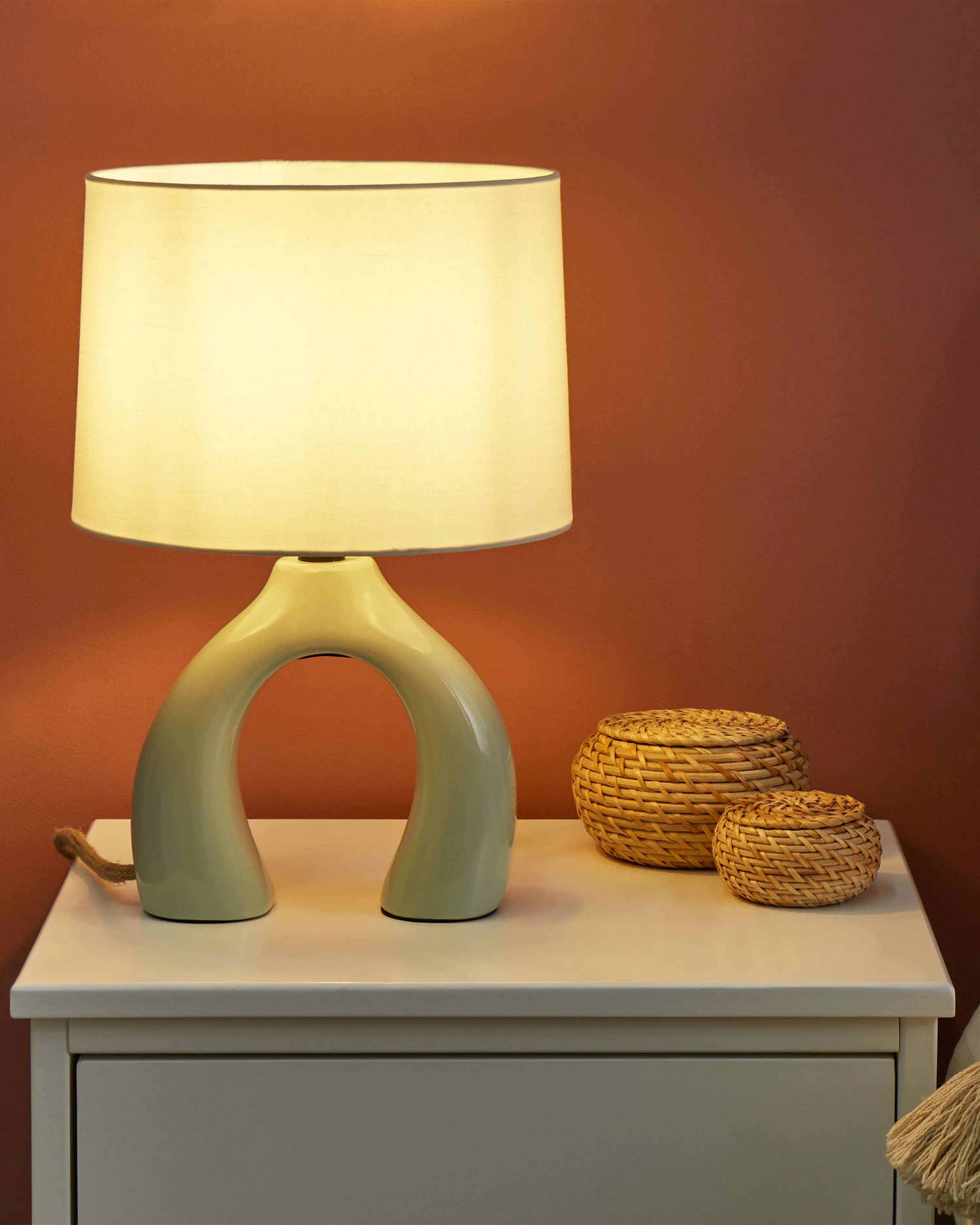 Table Lamp ABBIE Ceramic Light Green