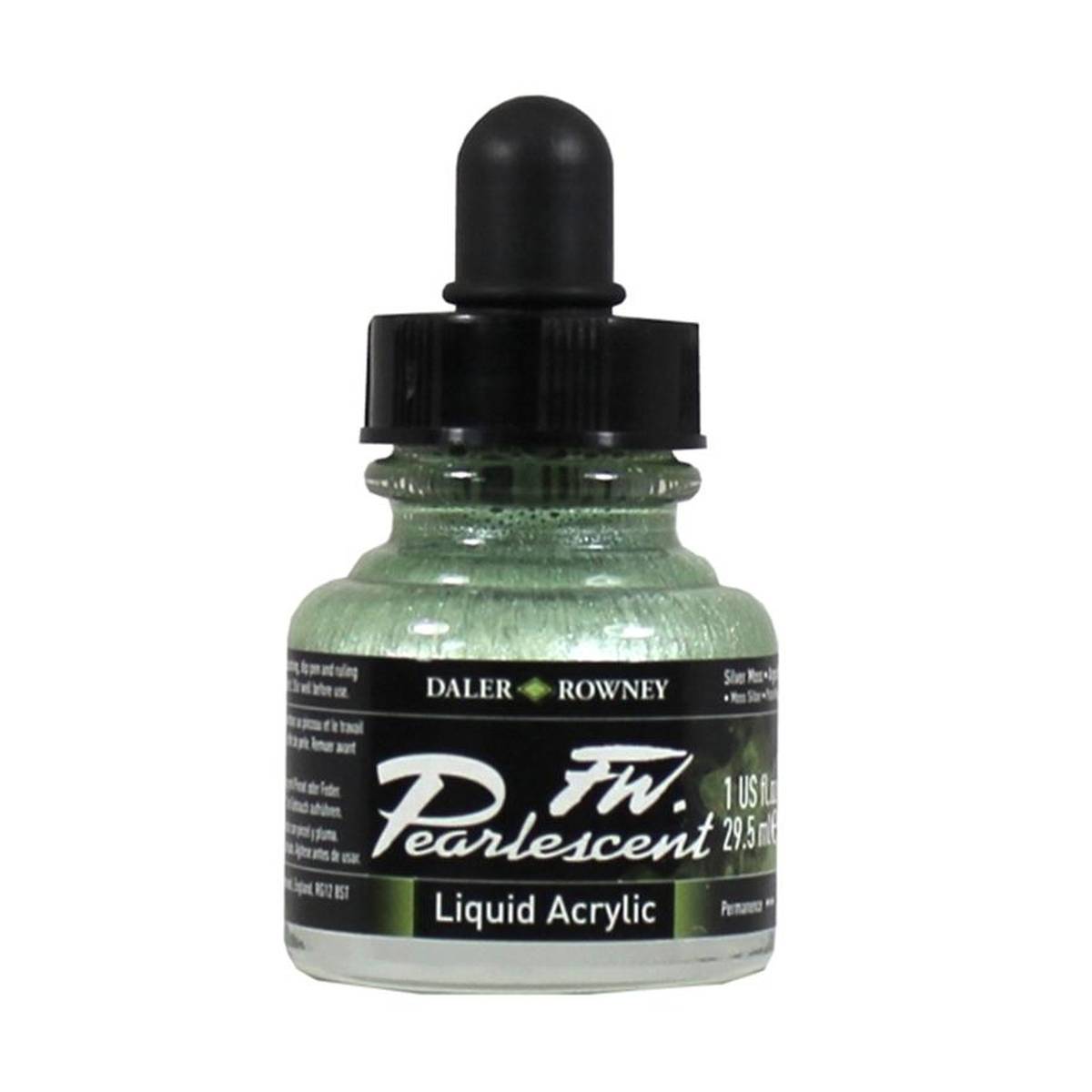 Daler-Rowney Silver Moss FW Pearlescent Liquid Acrylic 29.5ml