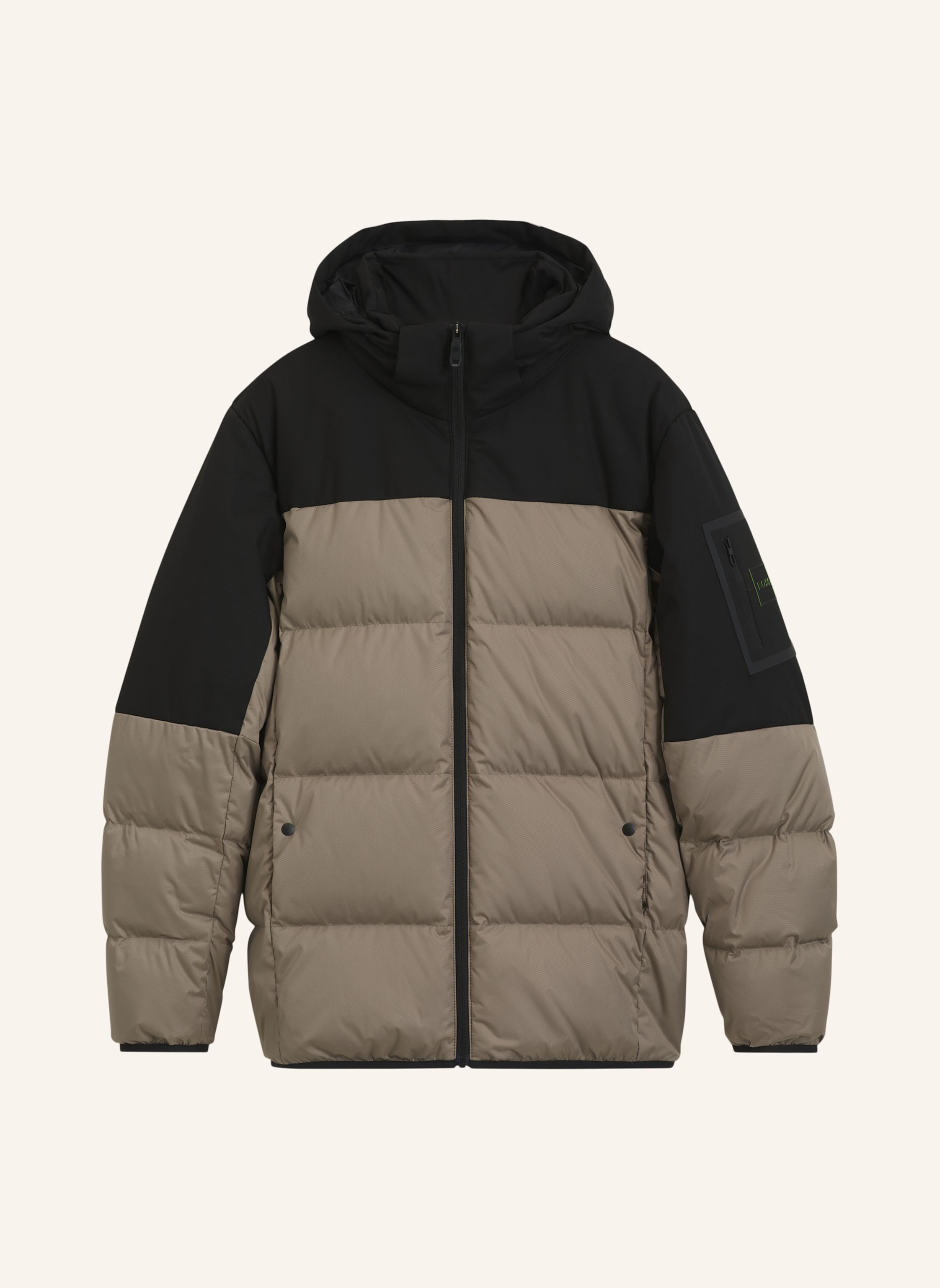 BOSS Daunenjacke BLOCK mit abnehmbarer Kapuze
