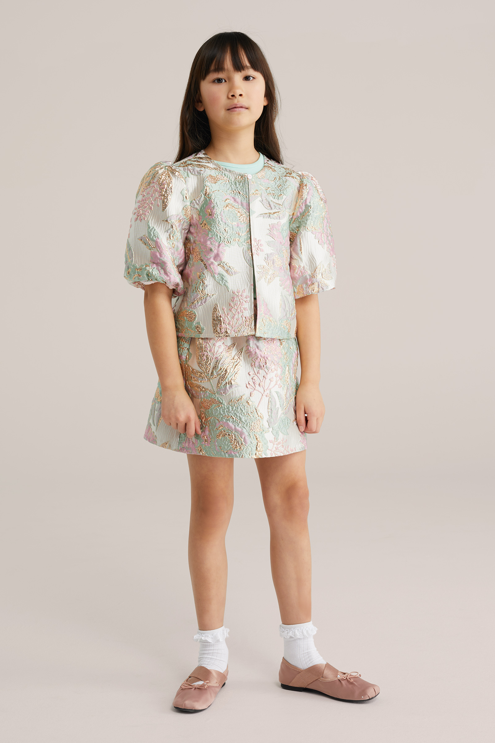 Meisjes skort met glittergaren