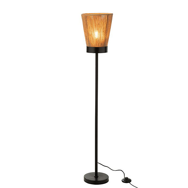 Lampadaire en métal naturel 22x22x120 cm