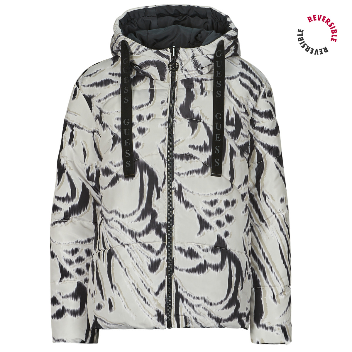Guess - EMELIE REVERSIBLE PUFFER - Black / Multicolour
