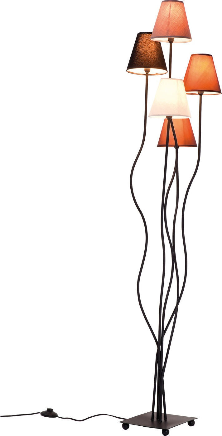 Kare Design Vloerlamp Flexible Mocca Cinque 5-Lichts H163 Cm - Bruin