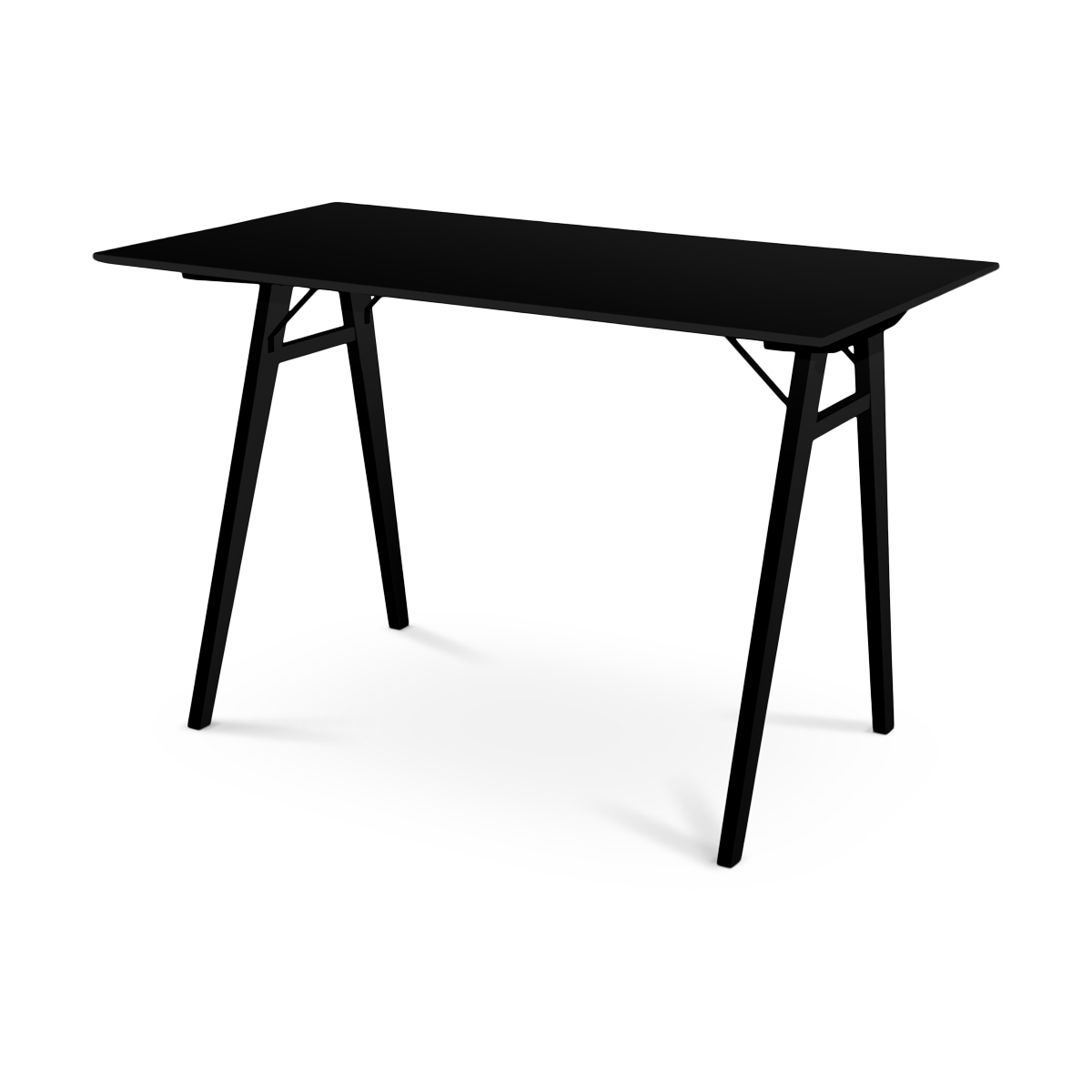 Artichok Rover houten bureau zwart - zwart houten onderstel - 120 x 60 cm