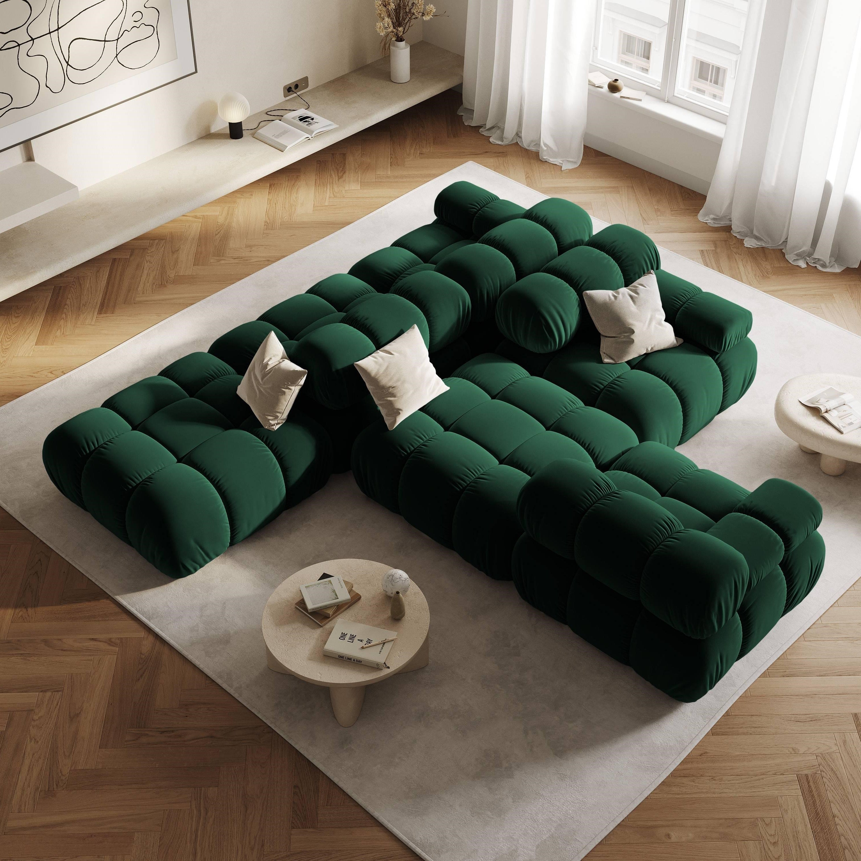 Milo Casa Tropea Modulaire 2-zitsbank Rechts Open met Hocker - Flessen