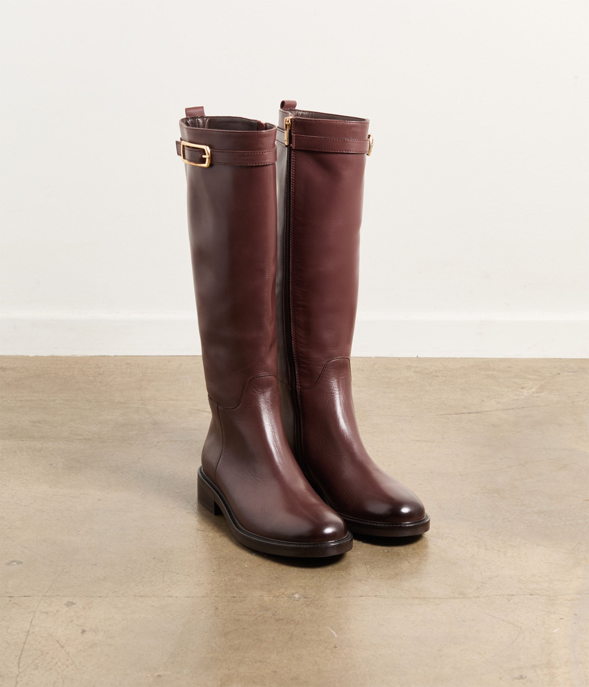 Bottes en cuir chocolat Tovah