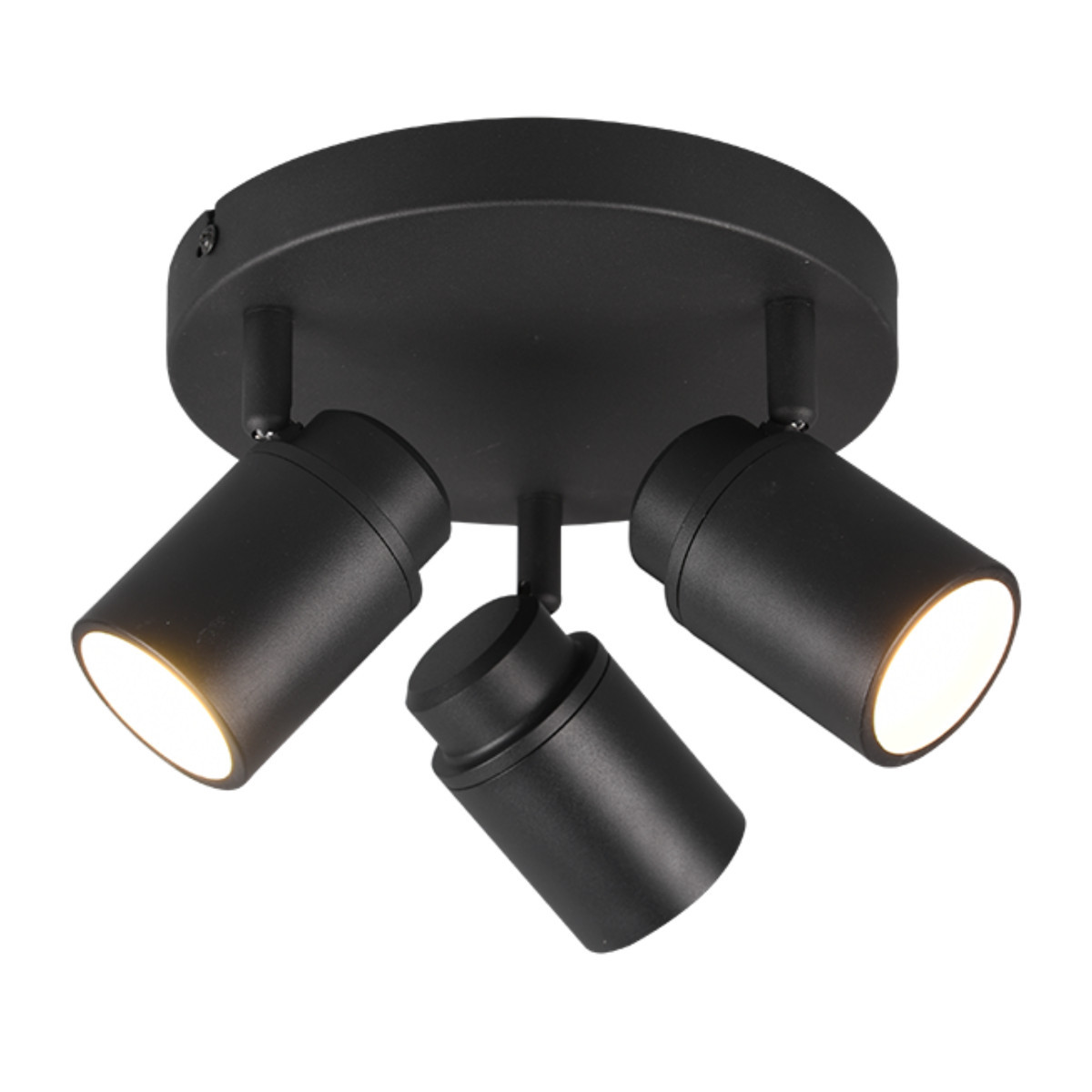 Spot okrągły czarny ANGELO 3xGU10x5W wym:15,5x20x20cm IP44 Trio