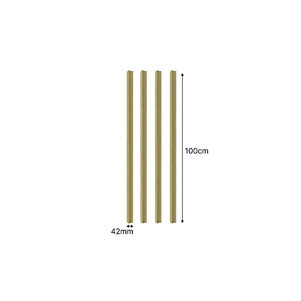 NORDLINGER PRO lot de 4 - Moulure droite classique 42mm x 100cm