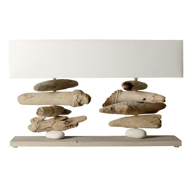 QUAI DES GRUMES - Lampe à poser en bois blanc