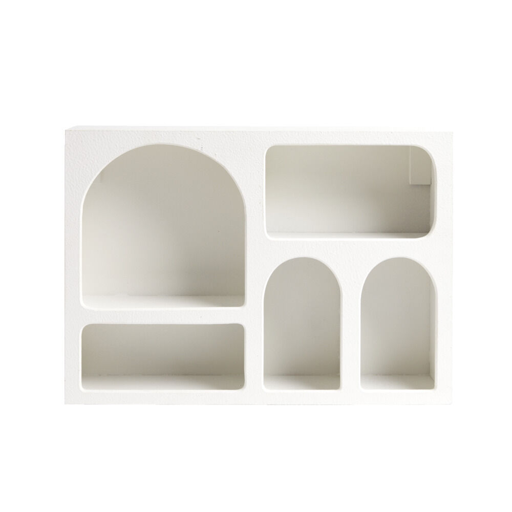 étagère en bois 6 niches beige 40x9xH28cm