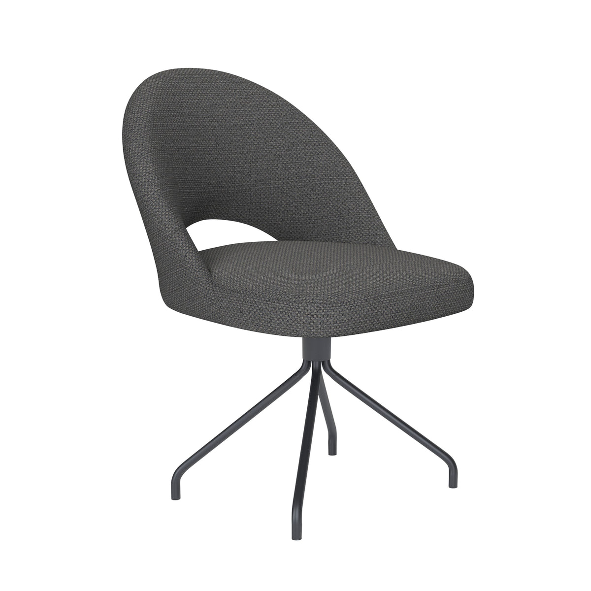 Housecraft Living Mick Eetkamerstoel Draaibaar Metaal Spider Grijs