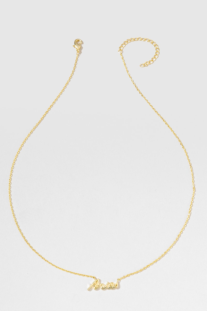 Zodiac Script Pendant