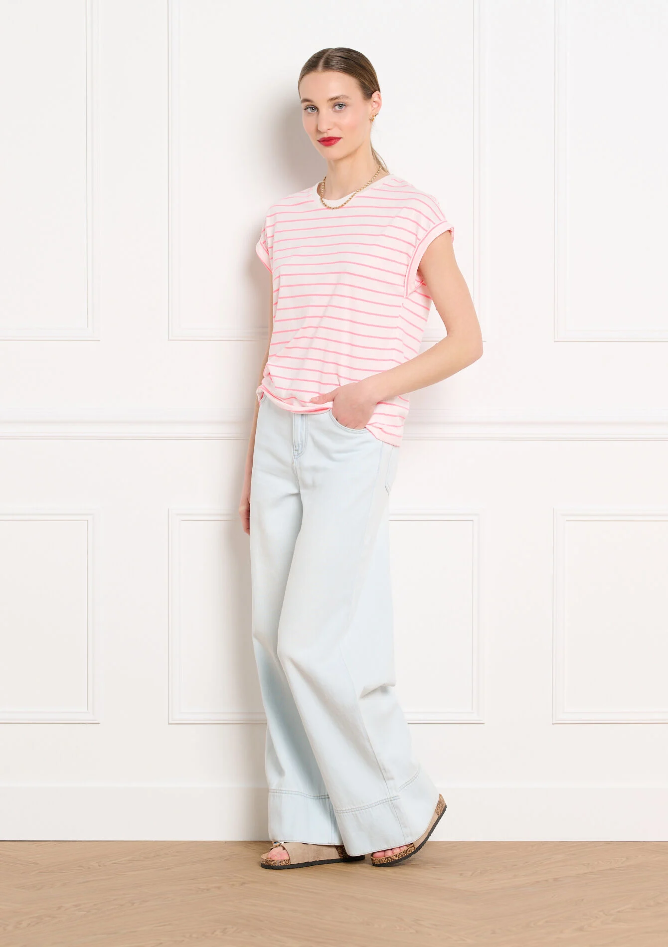 Gestreept soepel t-shirt