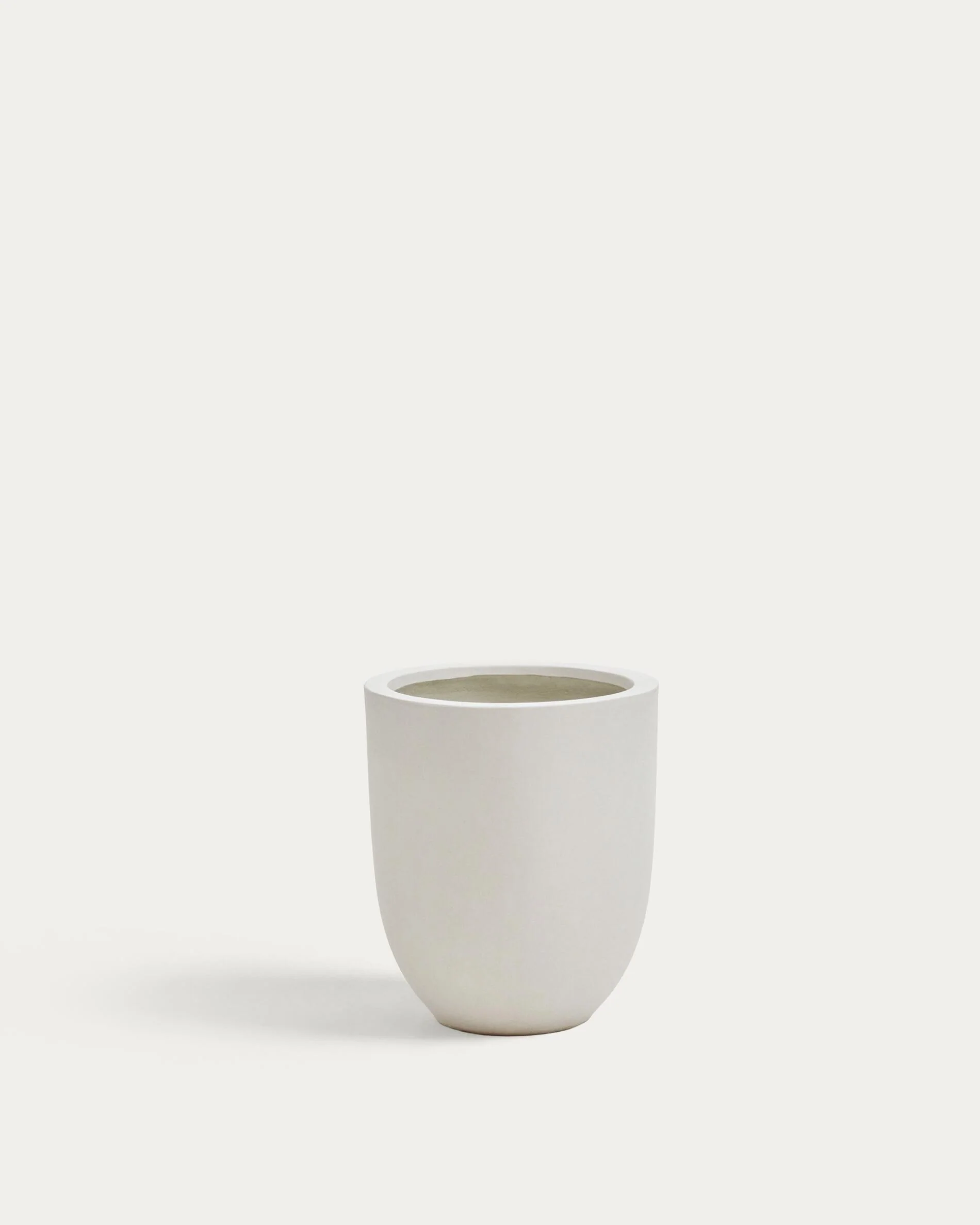 Aiguablava plant pot in white cement, Ø 39 cm