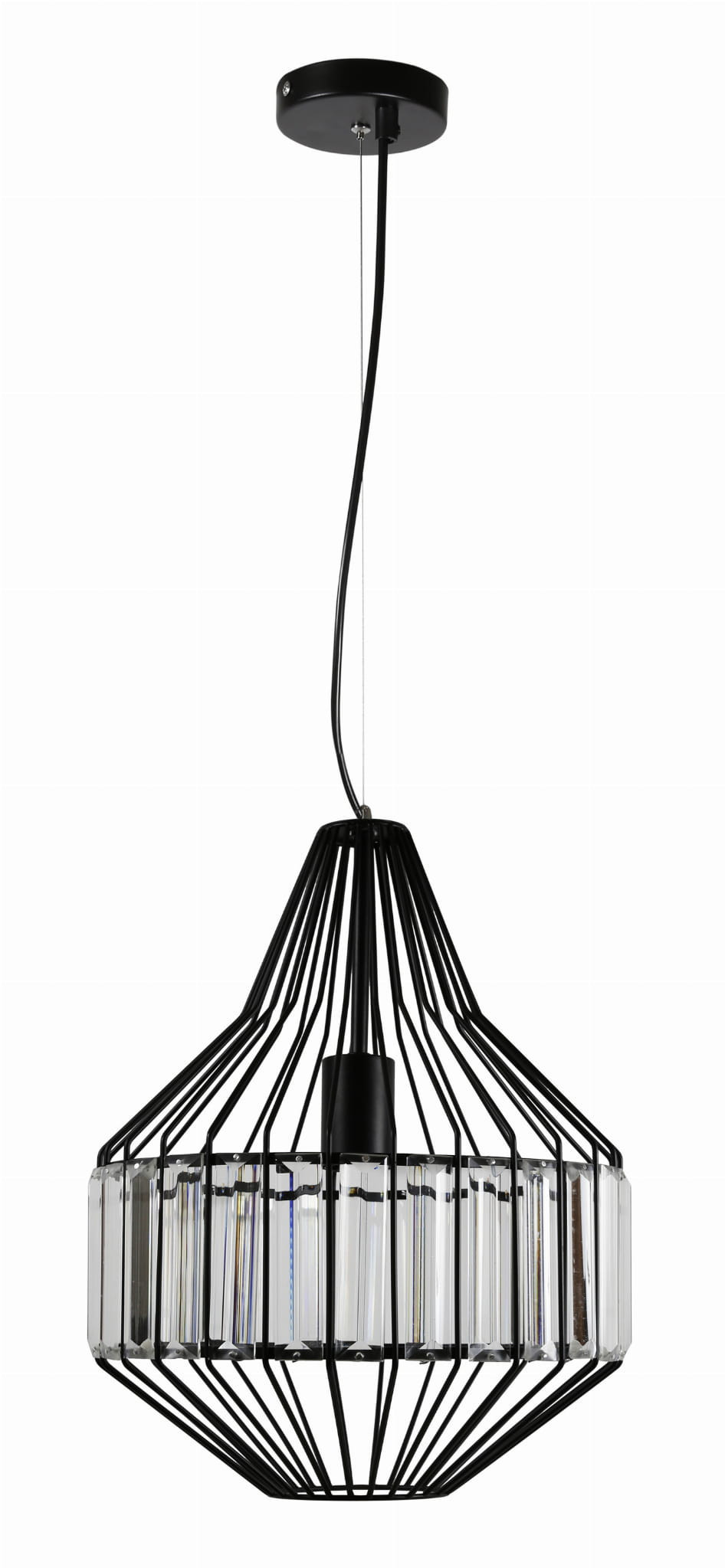Lampa wisząca czarna ALVARO 1xE27x40W wym: 120x30x30 cm Candellux
