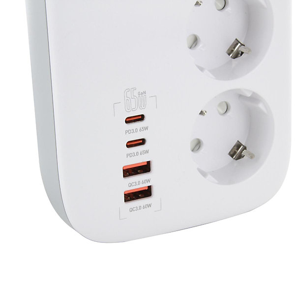Multiprise 3 prises   4 USB Chacon