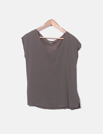 Camaïeu Khaki combined shirt