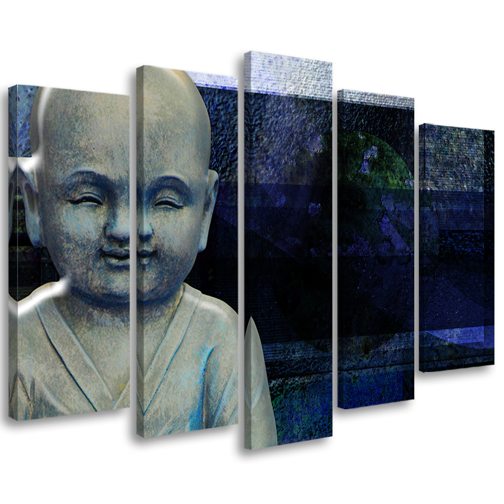 Feeby Obraz 5cz na płótnie Buddha Medytacja Feng Shui