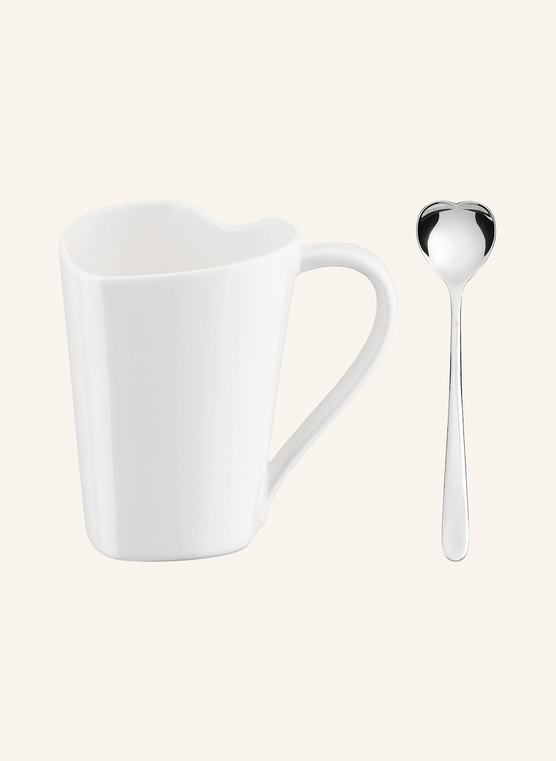 ALESSI 2-tlg. Set: Henkelbecher TO und Teelöffel BIG LOVE