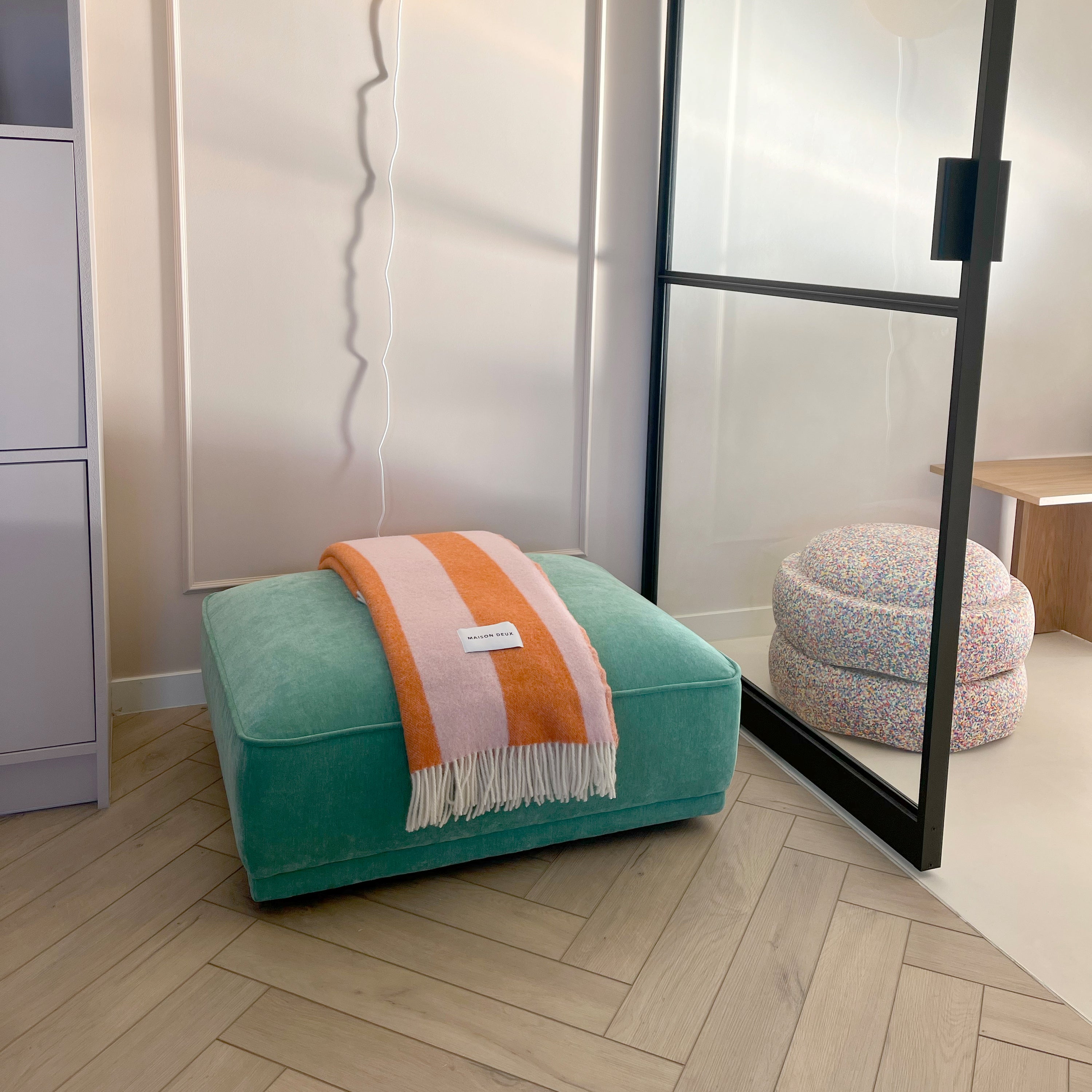 Maison Deux Rough Stripe Plaid - Roze Wortel