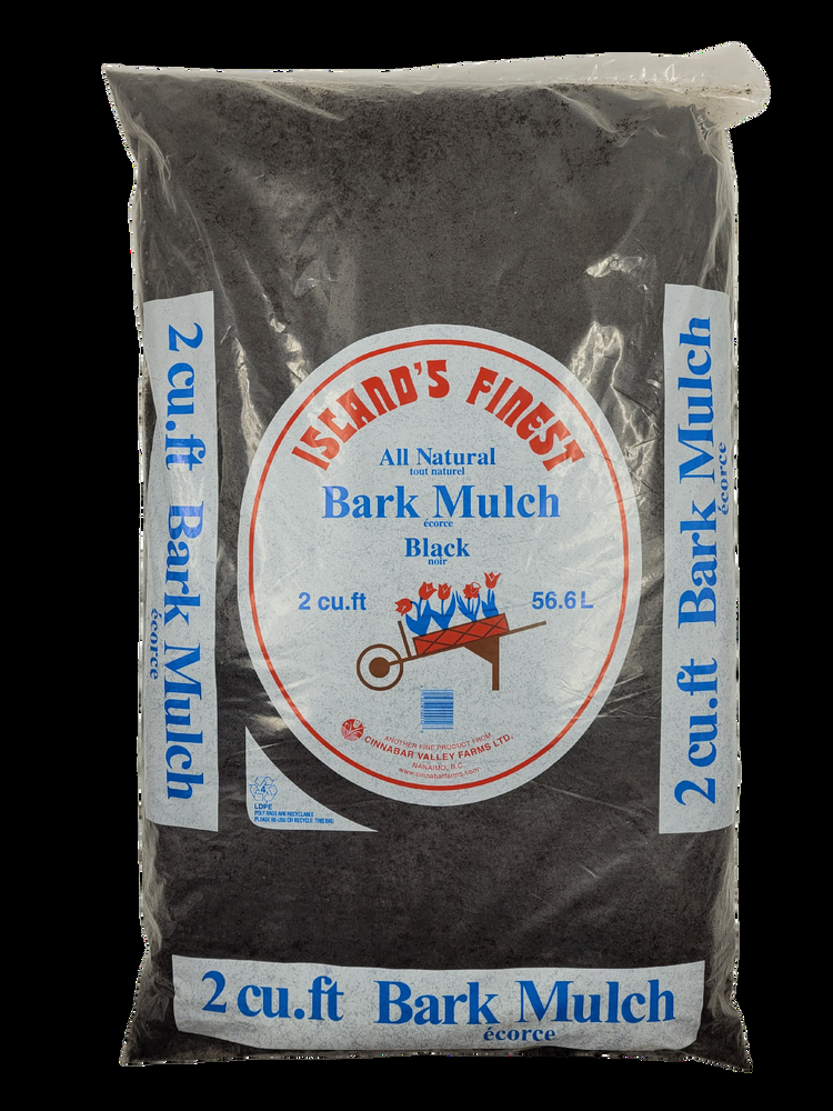 Island's Finest All Natural Bark Garden Mulch, Black, 2-cu-ft