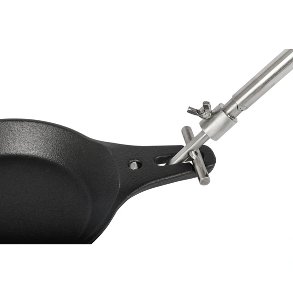 Grillpfanne, 300ml, Gusseisen, mit Teleskopstab