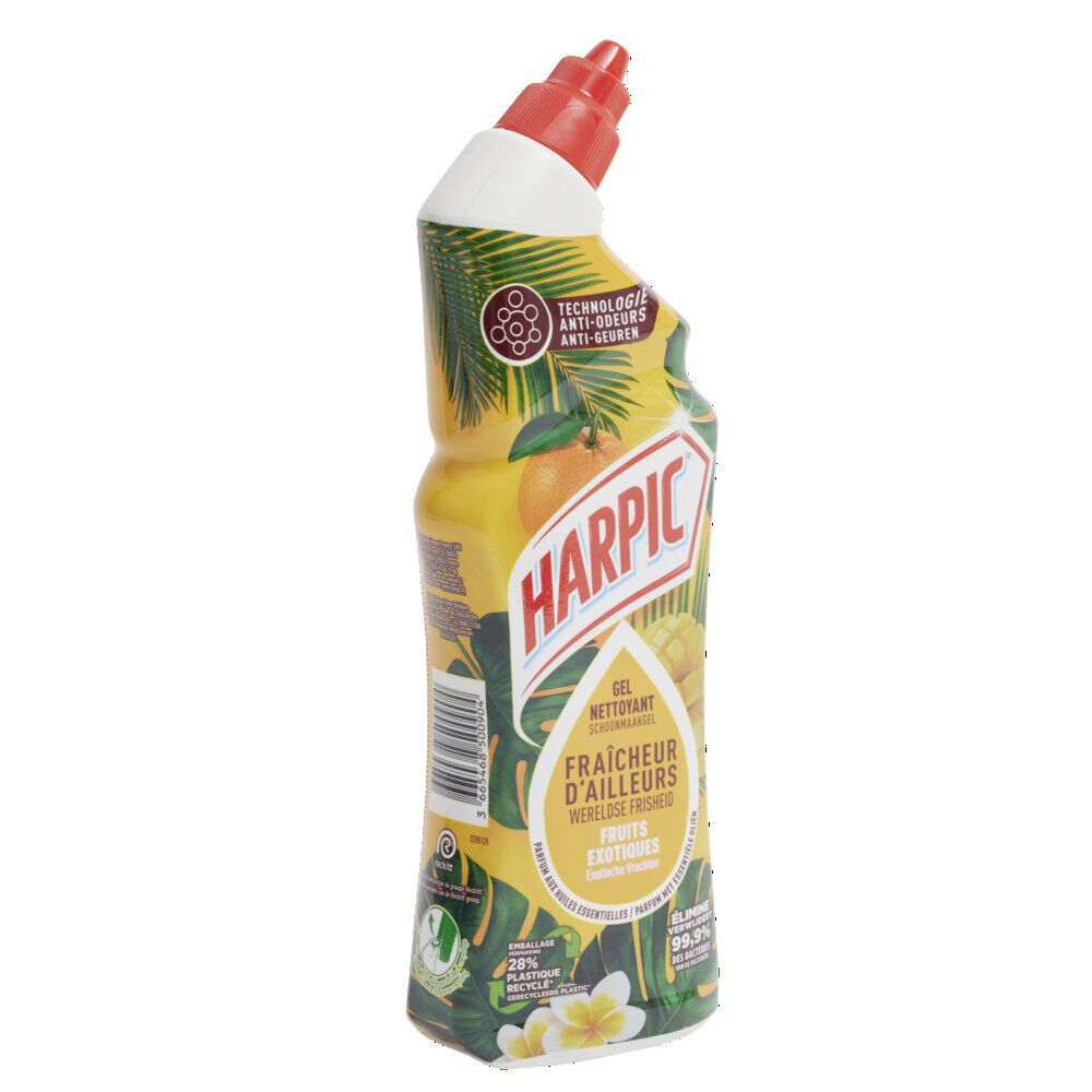 Nettoyant gel WC Harpic fraÎcheur d'ailleurs fruits exotiques de bambou 750ml