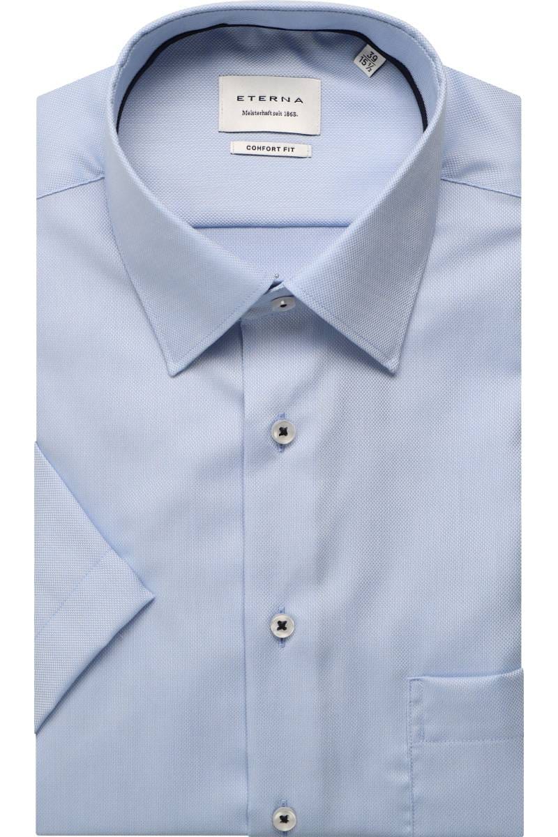 ETERNA Comfort Fit Hemd mittelblau, Strukturiert