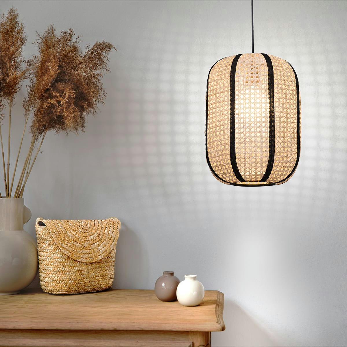 NEST - Suspension en canage naturel